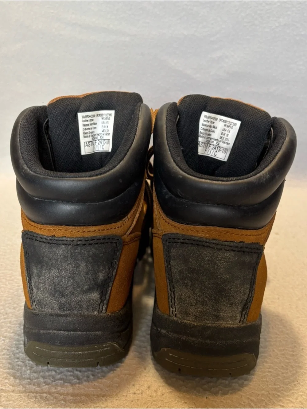 Brahma Women’s 5.5 Waterproof Tan Suede Steel Toe Hiking Work Boots